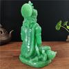 Jade Color Hanuman Statue Hindu Ganesha Monkey God Buddha Figurine Sculpture Room Office Home Decoration India Feng Shui Crafts