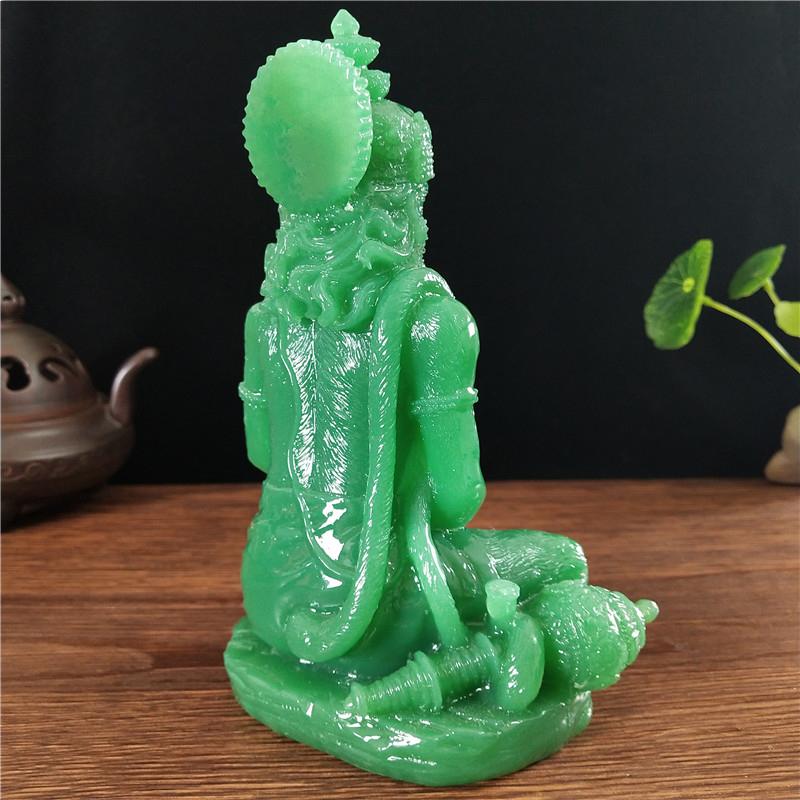 Jade Color Hanuman Statue Hindu Ganesha Monkey God Buddha Figurine Sculpture Room Office Home Decoration India Feng Shui Crafts
