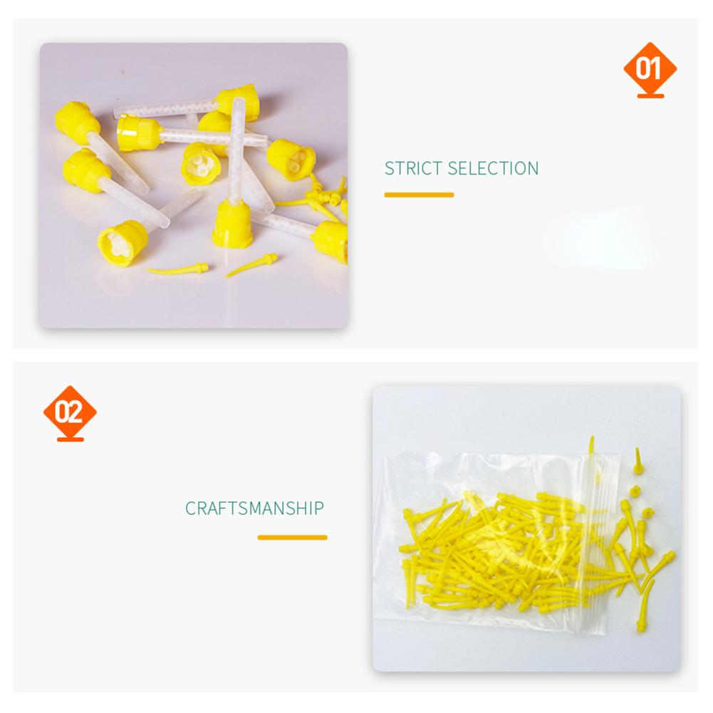 50 шт. одноразовая силиконовая резина стоматологическая транспортная смесительная головка слепочные материалы смесительная трубка стоматологические материалы