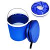 1pc 9l Portable Folding Bucket, Collapsible For Camping, Car Wash &amp; Fishing, Multi-use Lightweight Storage Pail