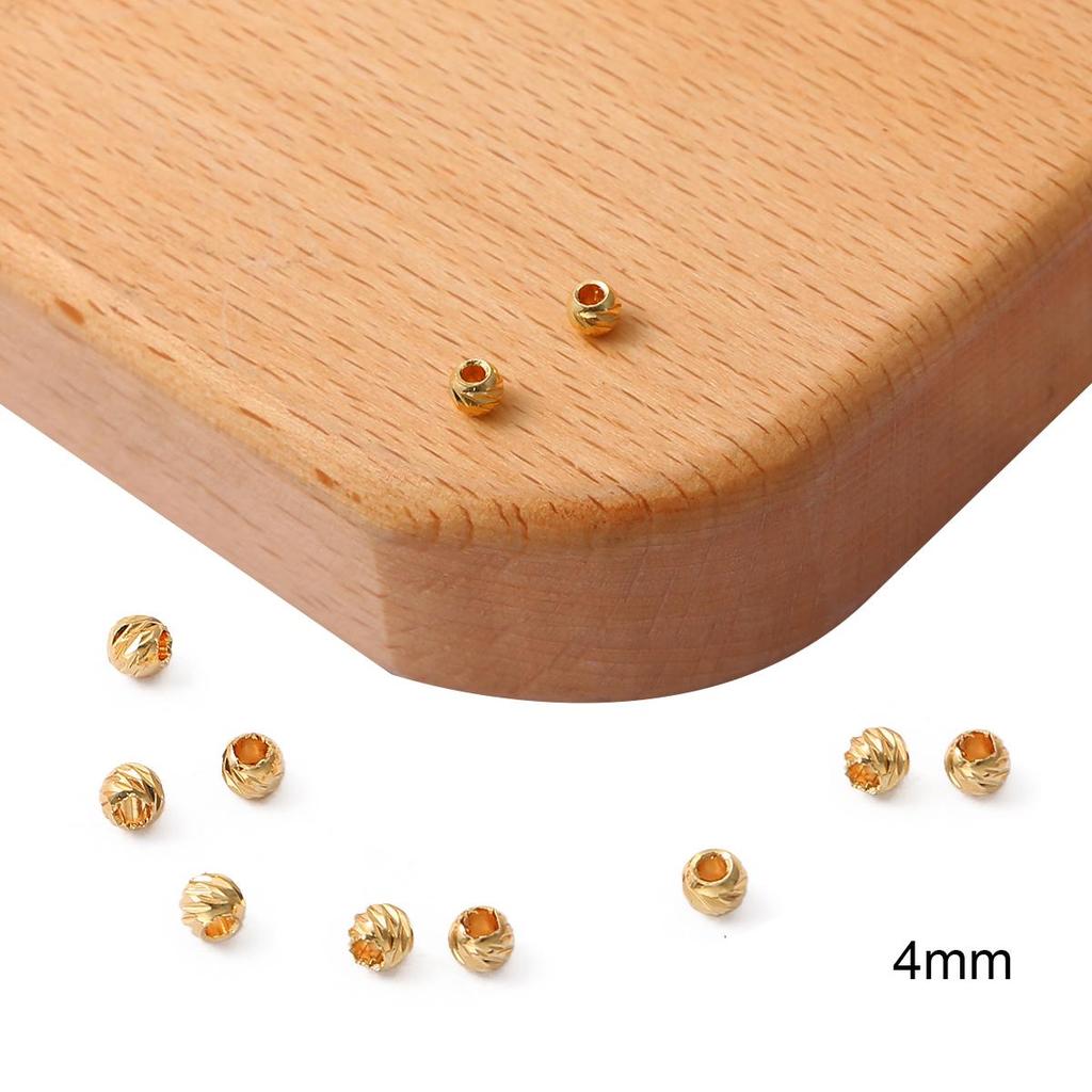 10/20Pcs Copper Plated Beads DIY Necklace Bracelet Earrings Making Supplies Jewelry Findings Components Accessories