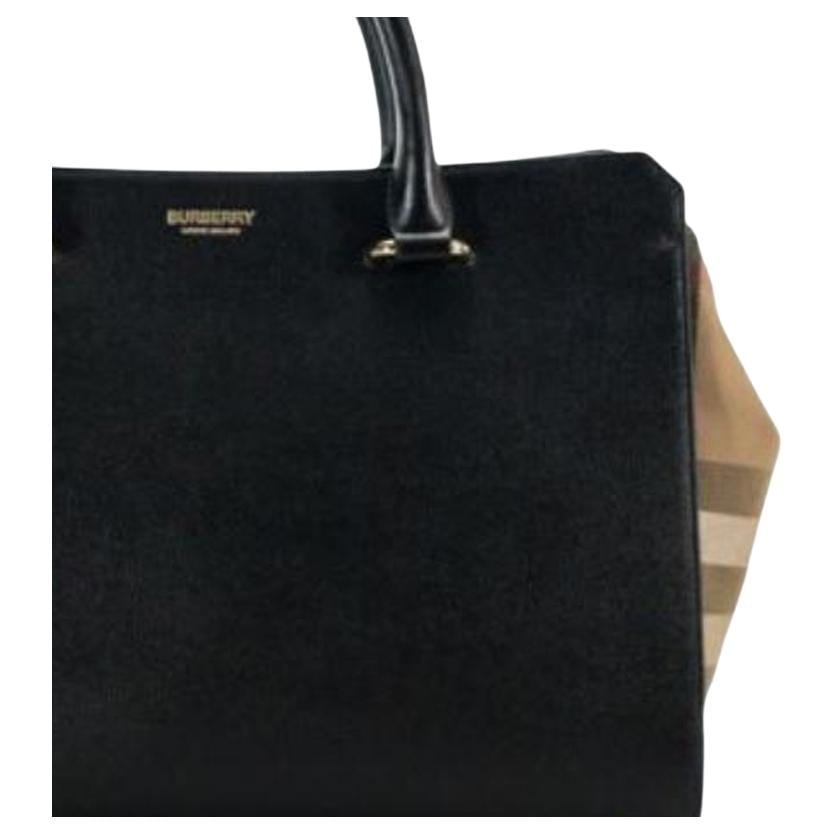 Burberry Leather Tote Bag, Shopping Bag, Handbag Small Women's Black 80840231