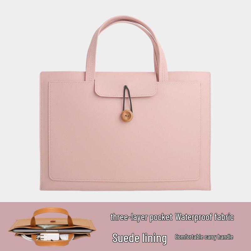 MacBook PU Leather Laptop Bag & iPad Sleeve - 15 Inch Plush Notebook/Tablet Case