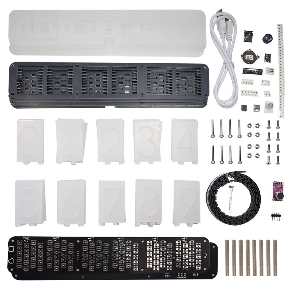 DS3231 Комплект цифровых светодиодных будильников с большим шрифтом, 6-значным дисплеем, электронные часы, большой объем музыкального спектра