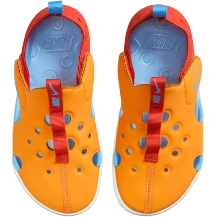 Nike Sunray Protect 4 PS Orange Peel Picante Red Kids Sneakers University-Blue HF6277-800