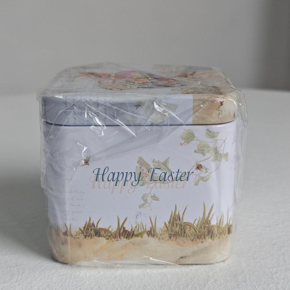 Empty Box Easter Gifts Box Square Shape Easter Egg Box Rabbit Tin Storage Box  Easter Party
