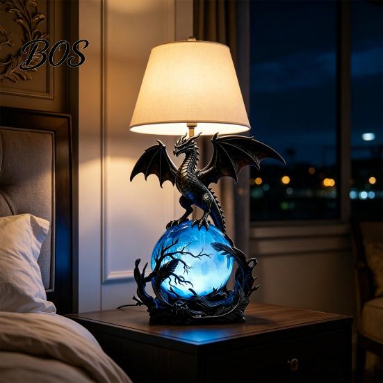 Dragon Wings LED Light Ornament USB Powered Light, Gothic Style Decorative Ornament, Lantern Decor Bedside Desk Lamp for Holiday Atmosphere,
