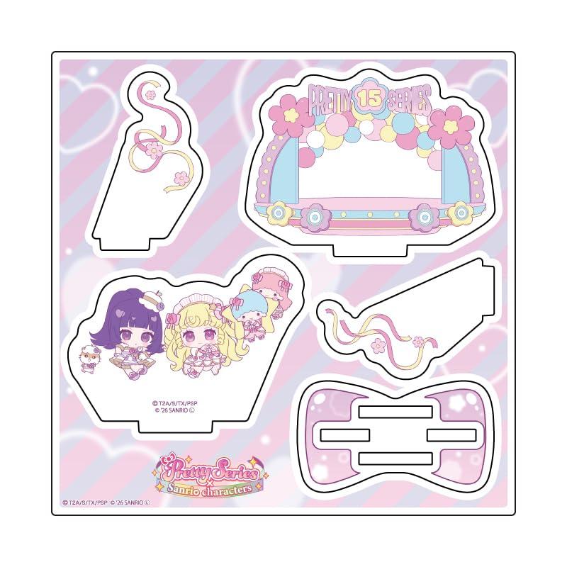 Серия Pretty x Персонажи Sanrio 05 Юи Юмекава x Little Twin Stars & Шуука Ханазоно x CoroCoro Krillin [Иллюстрация-коллаборация] Акриловая подставка