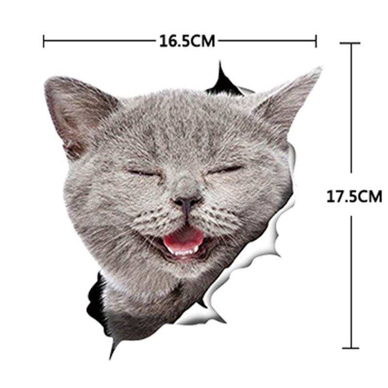 3D 5 видов забавных милых кошек, боковые наклейки на автомобиль, виниловая наклейка на стену, окно автомобиля