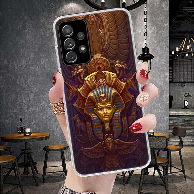 Египет Нефертити Анубис Анх Фараон Мягкий Чехол Для Телефона Для Samsung Galaxy S22 S23 S24 S25 Edge S26 Ultra S20 FE S21 Plus + Fundas C