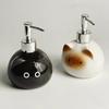 Ceramic Siamese Cat Hand Sanitizer Press Bottle Toilet Shampoo Shower Gel Packaging Bottle Dispenser For Liquid Soap