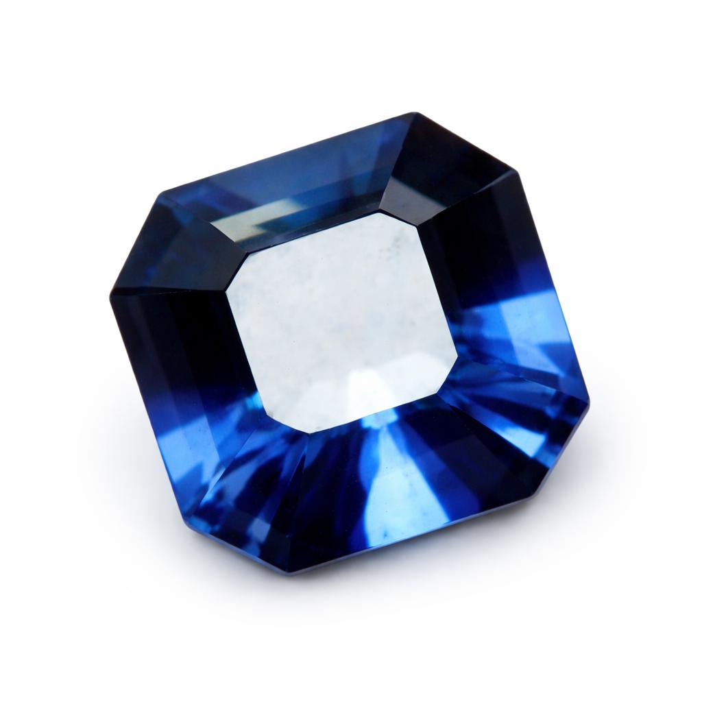 Natural Blue Sapphire Loose Gemstone 10.45 ct Square Cut Ring September Birthday Birthstone