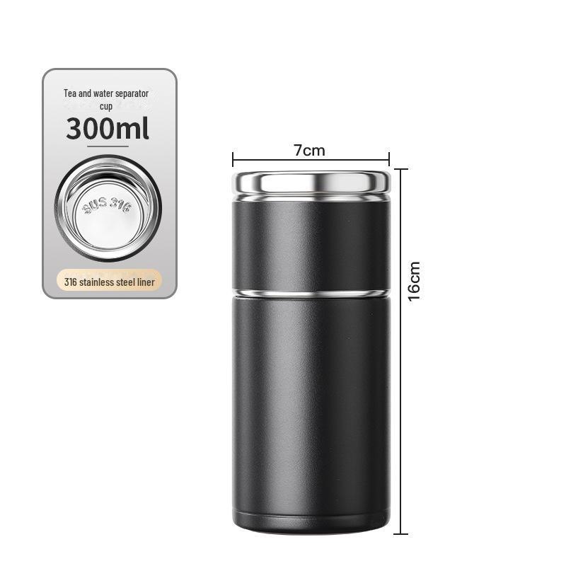 Компактная термокружка для заваривания чая из нержавеющей стали 316 - портативная конструкция с разделением воды для мужчин и женщин, идеальный подарок