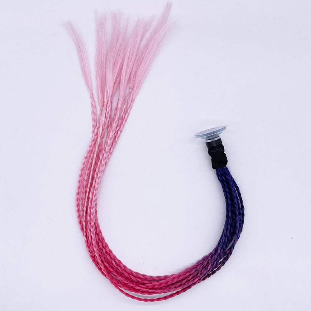 Мужской шлем, женский плетеный мотоциклетный хвост, грязный градиент, рампа для волос, панк-байкерский шлем, украшение 55 см