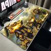 Белый аниме коврик для мыши Механический воин Ggundam Zzaku II Игровой нескользящий расширенный коврик для стола под клавиатуру Геймерский коврик для мыши для киберспорта