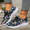 Fashion Autumn Shoes for Women 2024 Fashion Printed Women's Sneakers Casual Lace-up Platform Shoes Light Breathable Ladies Running Shoes
