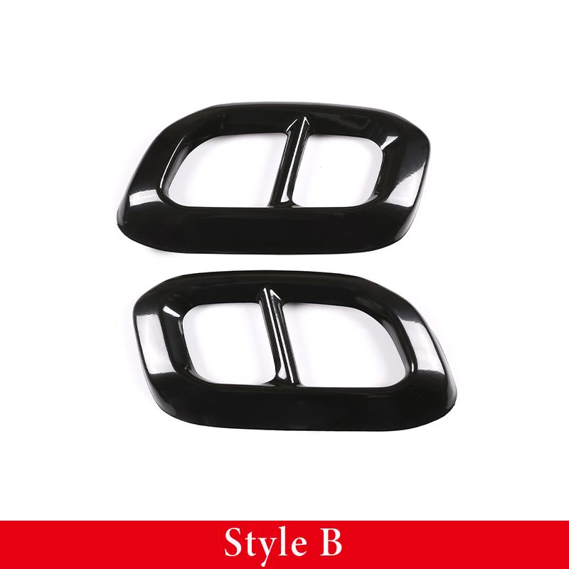 Tail Throat Exhaust Muffler Pipe Cover Stainless Steel Car Accessories For Mercedes-Benz GLC GLE GLS W167 X253 X167 2020-2022