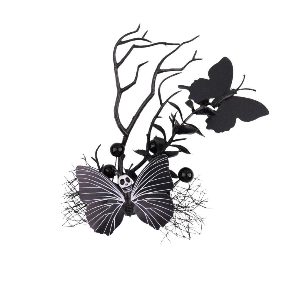 Flower Ghost Claw Hair Clip Harajuku Halloween Headwear Retro Skeleton Hand Hairpin Party Supply