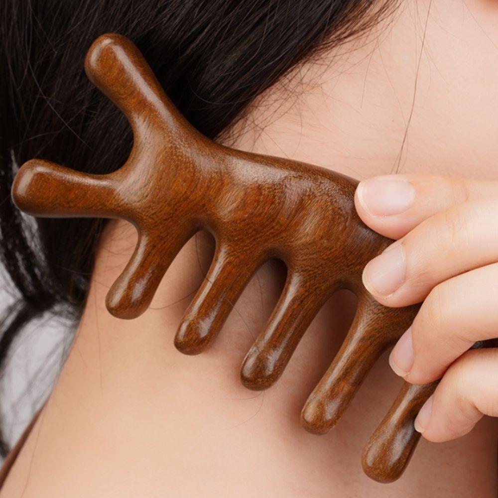 Multifunctional Body Meridian Massage Comb Hanging Wood Therapy Massage Comb  Body Massage