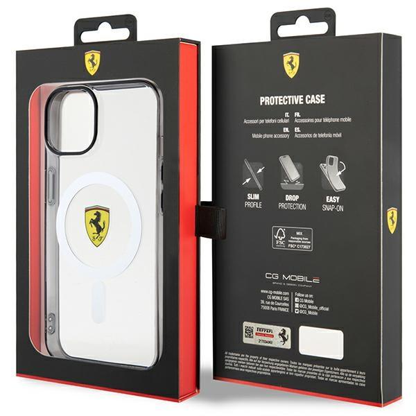 Ferrari FEHMP14MURKT iPhone 14 Plus / 15 Plus 6.7" clear/transparent hardcase Outline Magsafe