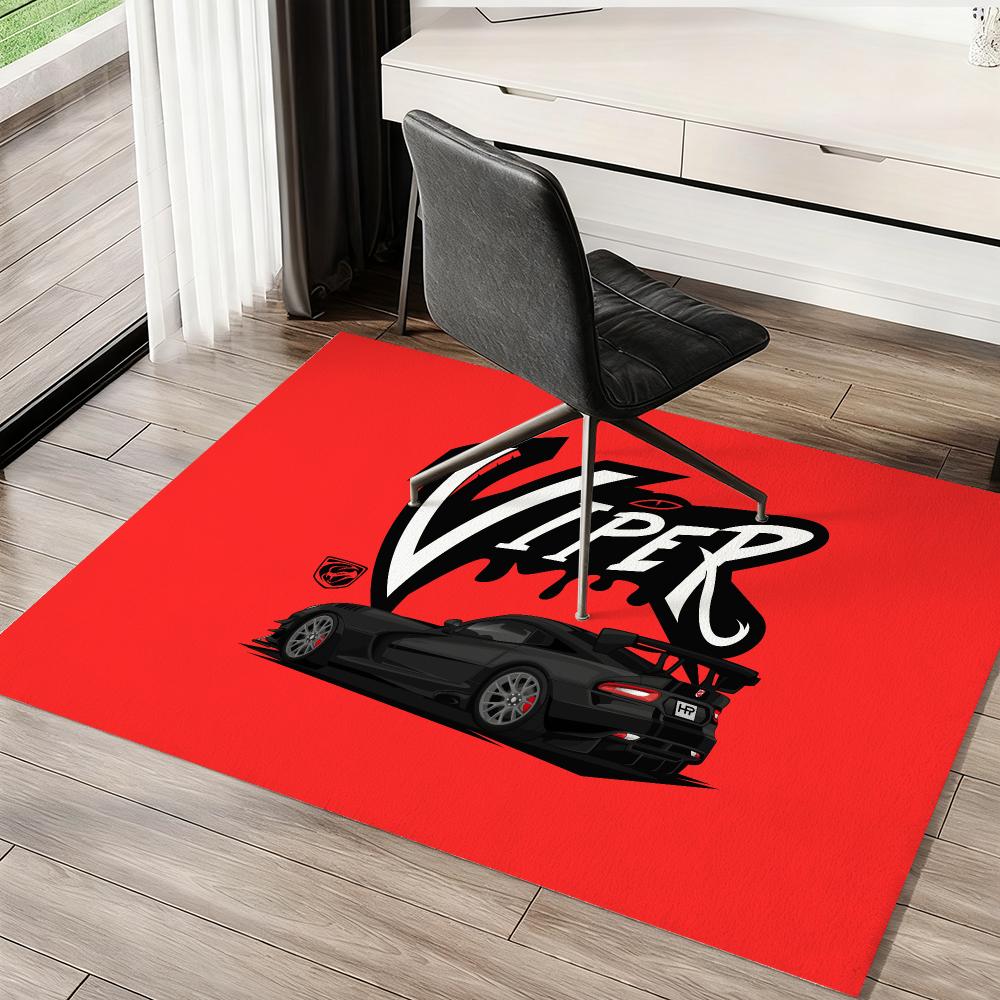 Vipers Sports Car Fans Floor Mat Soft Thickened Absorbent Non-Slip Bedroom Living Room Door Mat Home Decor Flannel Rugs