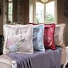 Autumn and Winter Home European Jacquard Pillow Cover with Flower Pattern Sofa Cushion Soft Package Headrest Hug Pillow Cover (No Pillow Core)
