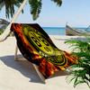 Vibrant Yellow Black Stripes BVB Logo beach towel beach Portable for travel swim Absorbent bath towel seaside Comfort Fashion beach towel