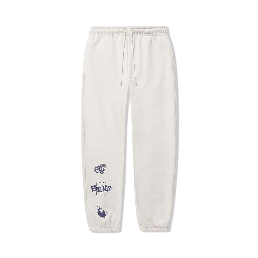 Li Ning X Billionaire Boys Club Коллаборация Серия Ежедневное Процветание Брюки-джоггеры с узором Года Дракона Унисекс Брюки Белые AKLU613-1
