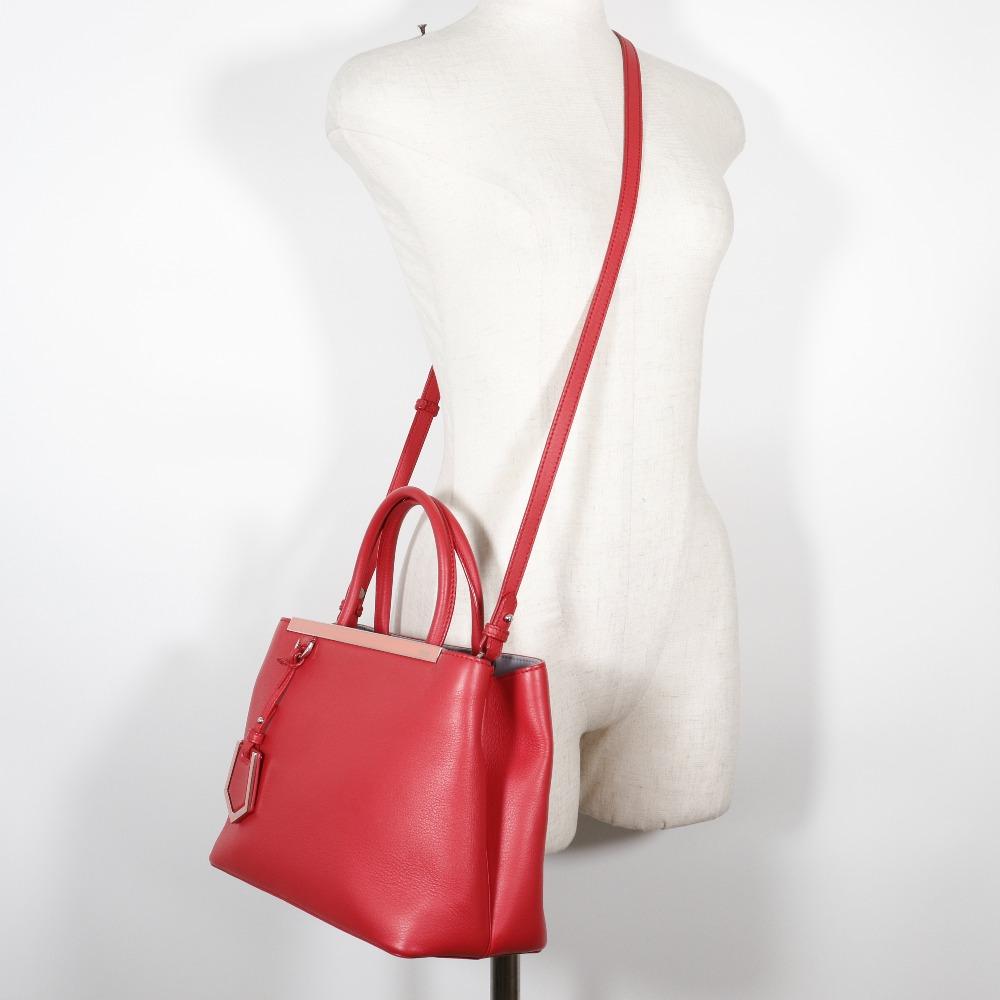 Fendi Маленькая сумка Jules 8BH253 2WAY На плечо Красная Телячья кожа Женская Б/У