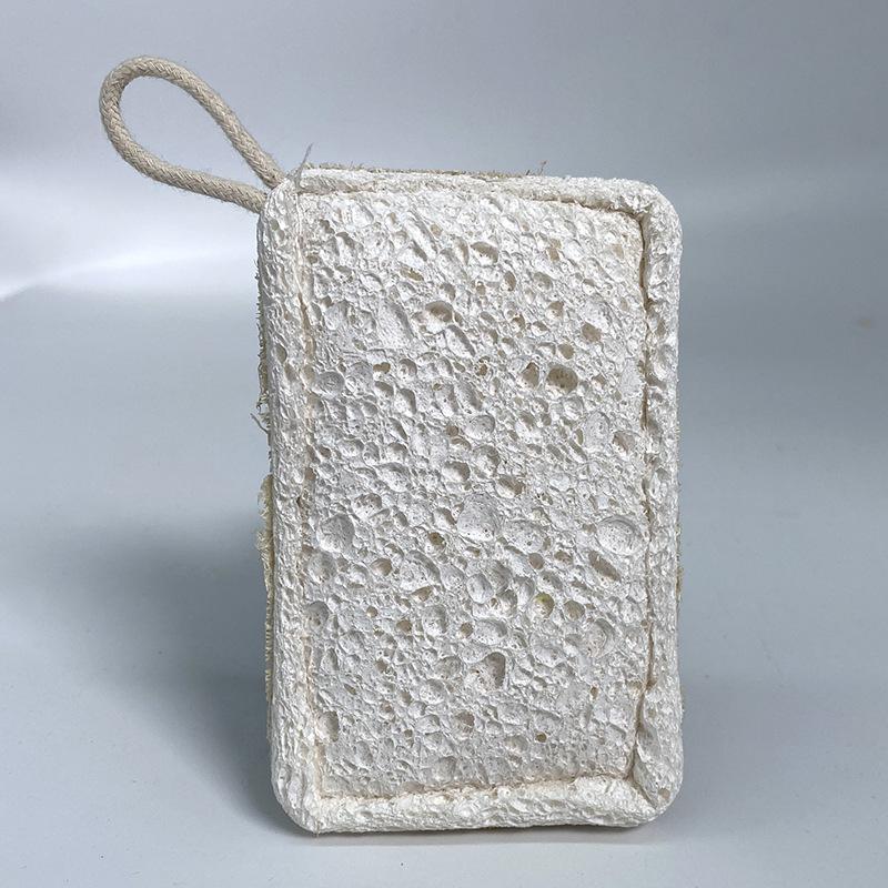 Натуральная мочалка из люфы, древесной массы и хлопка для мытья посуды и чистки – Впитывающая чистящая губка для кухни и ванной