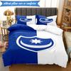 3PCS Portsmouth F.C Printed Soft Bedding Set,Including 1pc Duvet Cover And 2pcs Pillowcases Perfect for Bedroom, Dormitory, Fan gift