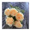 Bridal Silk Bouquet 5branch Artificial Flowers Weddings Decor Photography Props