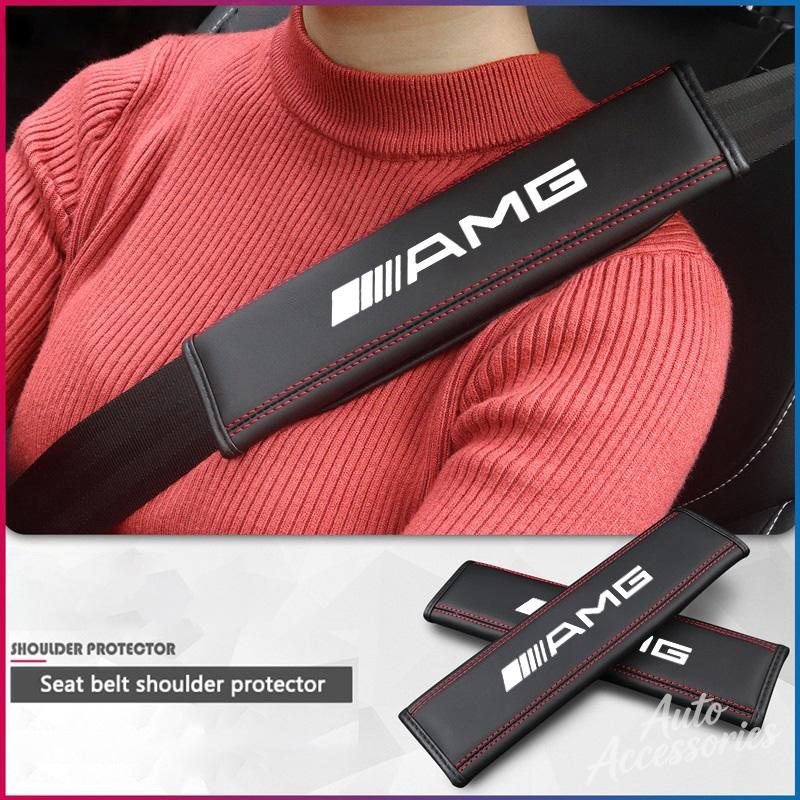 2Pcs Leather Car Seat Belt Shoulder Protection For Mercedes Benz C180 C200 C260 C300 W108 W124 W126 W140 W168 W169 W176 Sticker GHIJK1
