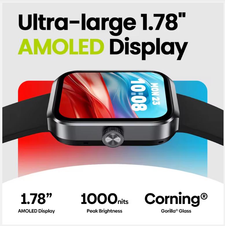 New Zeblaze Beyond 3 Plus GPS Smart Watch 1.78'' AMOLED Display Built-in Amazon Alexa Make/Receive Phone Calls 3ATM Smartwatch