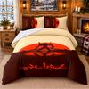 Neon Genesis Evangelion Pattern Bedding 3Pcs Set Bed Sheet And Pillowcases For Indoor Bedroom