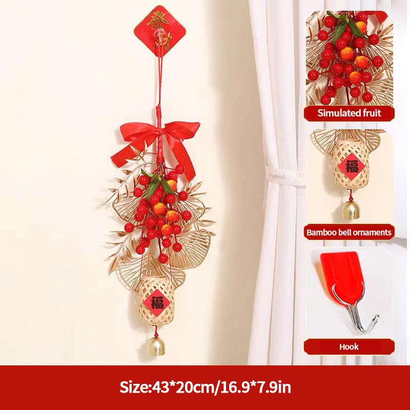 Chinese New Year Decorations 2026 Lucky Fortune Hanging Pendants Traditional Spring Festival Living Room Hanging Ornaments