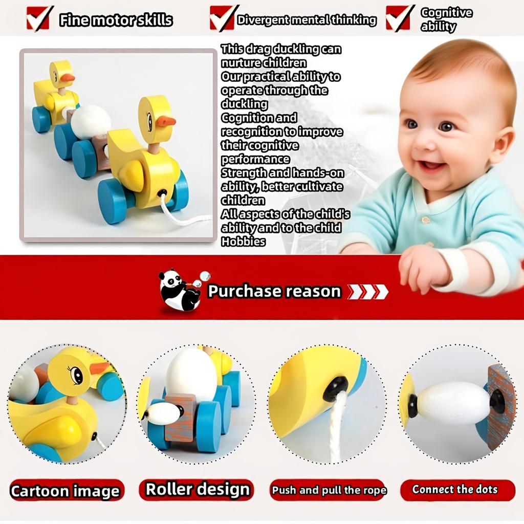 Three Section Teeter Totter Duck Squad: Twistable, Interlocking Walking and Rocking Ducks for Toddlers Interactive Learning Toy