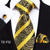 Waist Flower Men'S Tie Pocket Towel Cuff Three-Piece Set