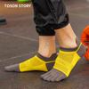 Men's Quick-Dry CoolMax Five-Toe Running Socks - Sweat-Absorbing, Anti-Blister, Short-Tube for Marathon.