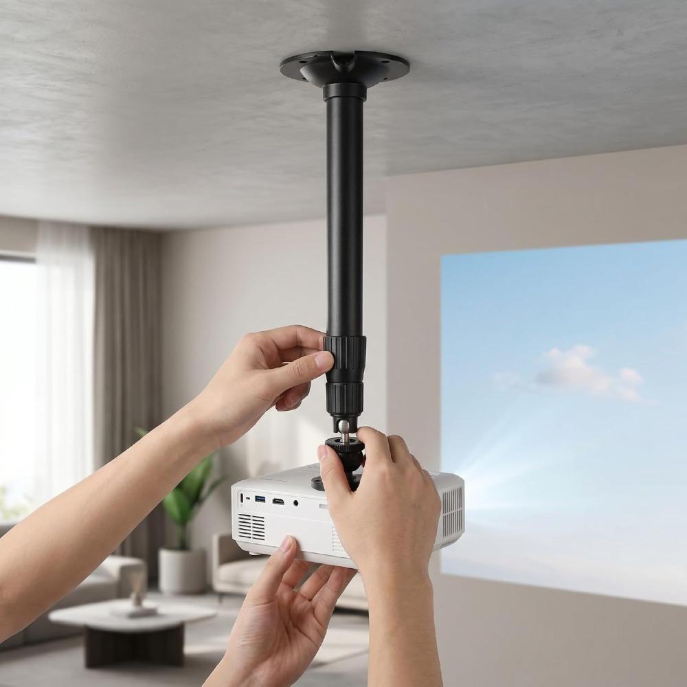 1pcs 360 Rotatable Projector Ceiling Mount Adjustable Projector Mount  Wall Installation
