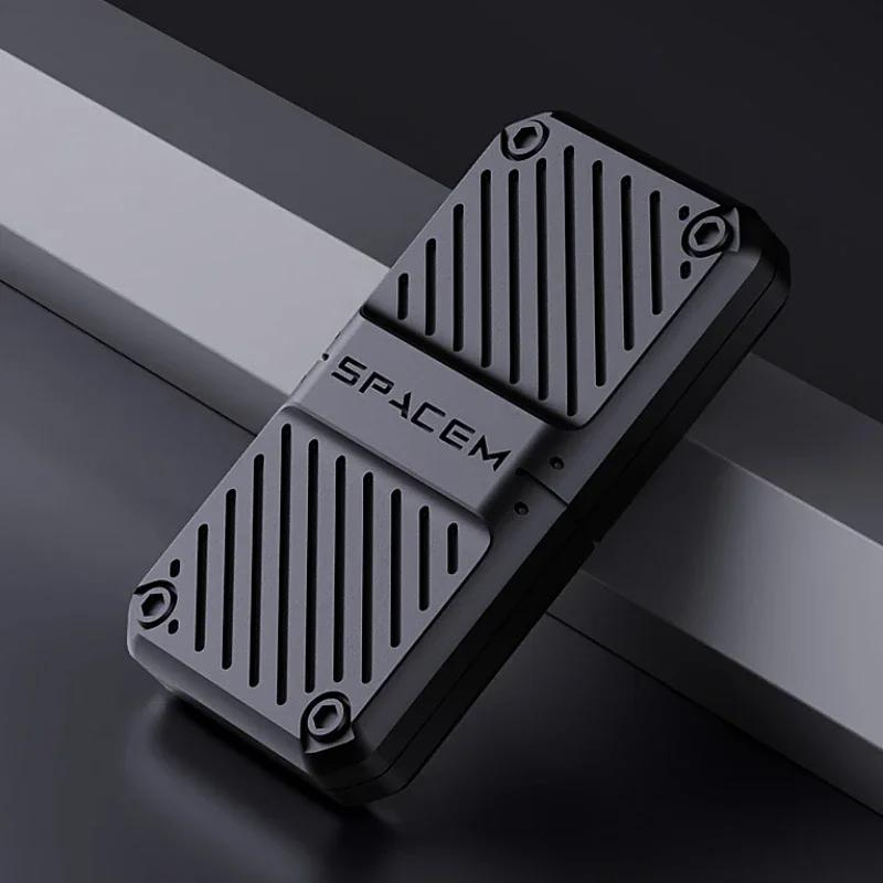 Decompress Push Card Mechanical Magnetic Push Plate Paragraph Edc Papa Coin Metal Black Technology Toy High End Fidget Roller