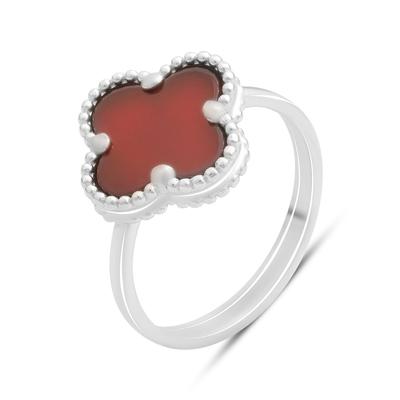 Серебряное кольцо с натуральным агатом, вес изделия 3,07 гр (60002359)