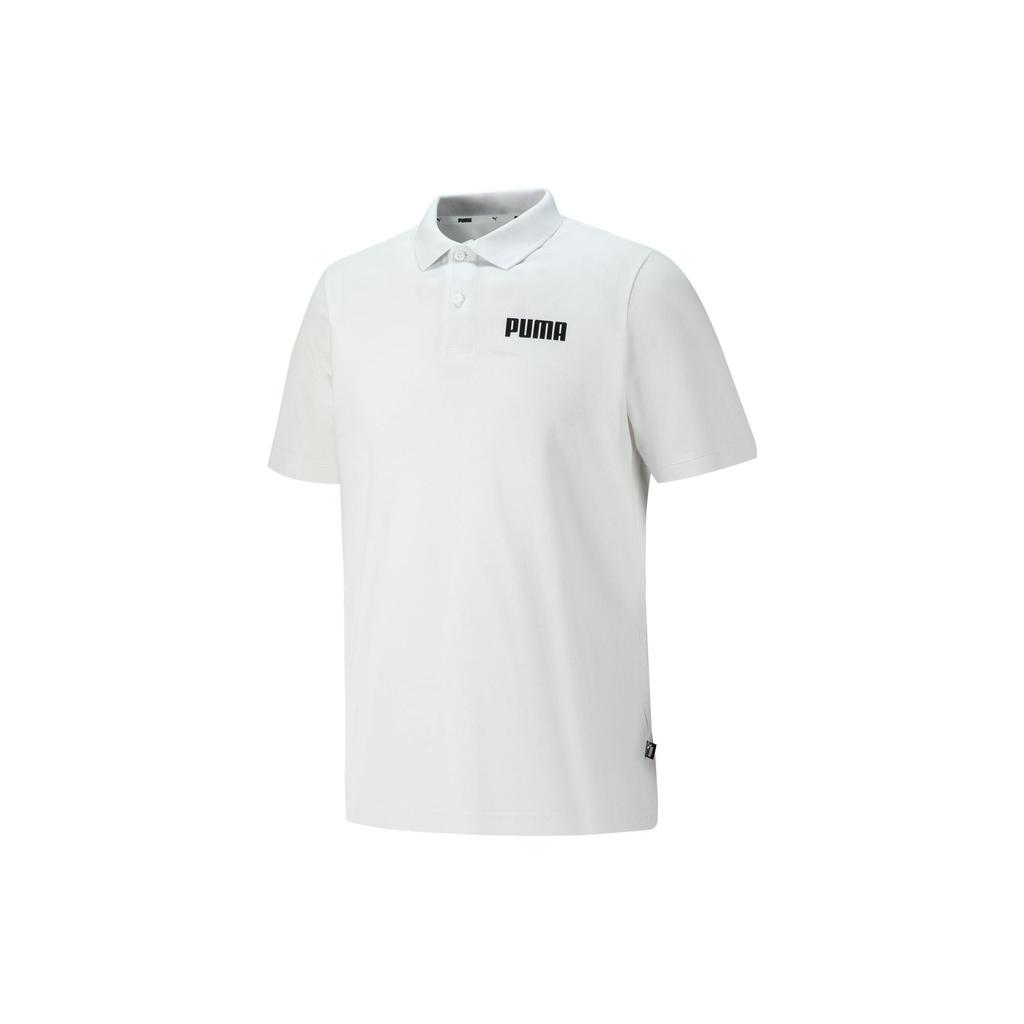 Puma Футболка поло с коротким рукавом и принтом логотипа, мужская белая 848736-02