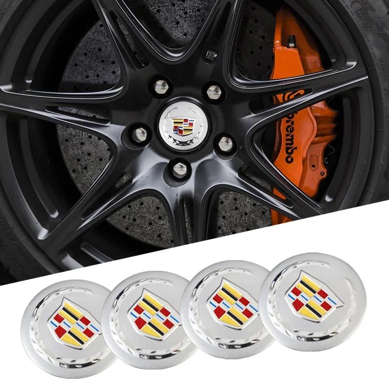 60/65 мм Наклейки-эмблемы на центральные колпачки колес автомобиля для Cadillac ATS CTS DTS STS SLS SLR XLR Seville Tiburon CT6 Escalade Аксессуары
