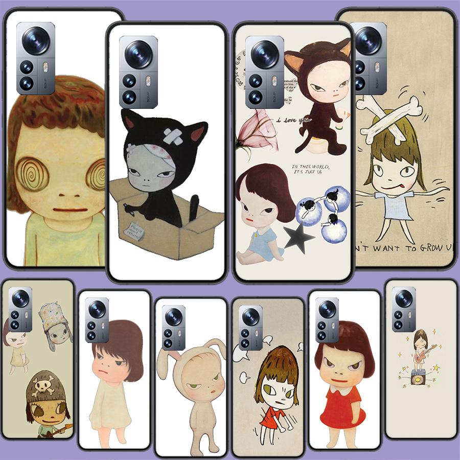 Cute Nara Yoshitomo Art Phone Case For Redmi Note 13 Pro Plus 14 Pro+ 12S 12 11S 11T 11E 11 10S 10 9S 9 Xiaomi Capa TPU
