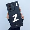 For OPPO A5x CPH2725 Cover Case Lucky Initial Letter Couple Silicone Soft Matte Phone Bumper for Oppo A5x 4G 5G 2025 Casing