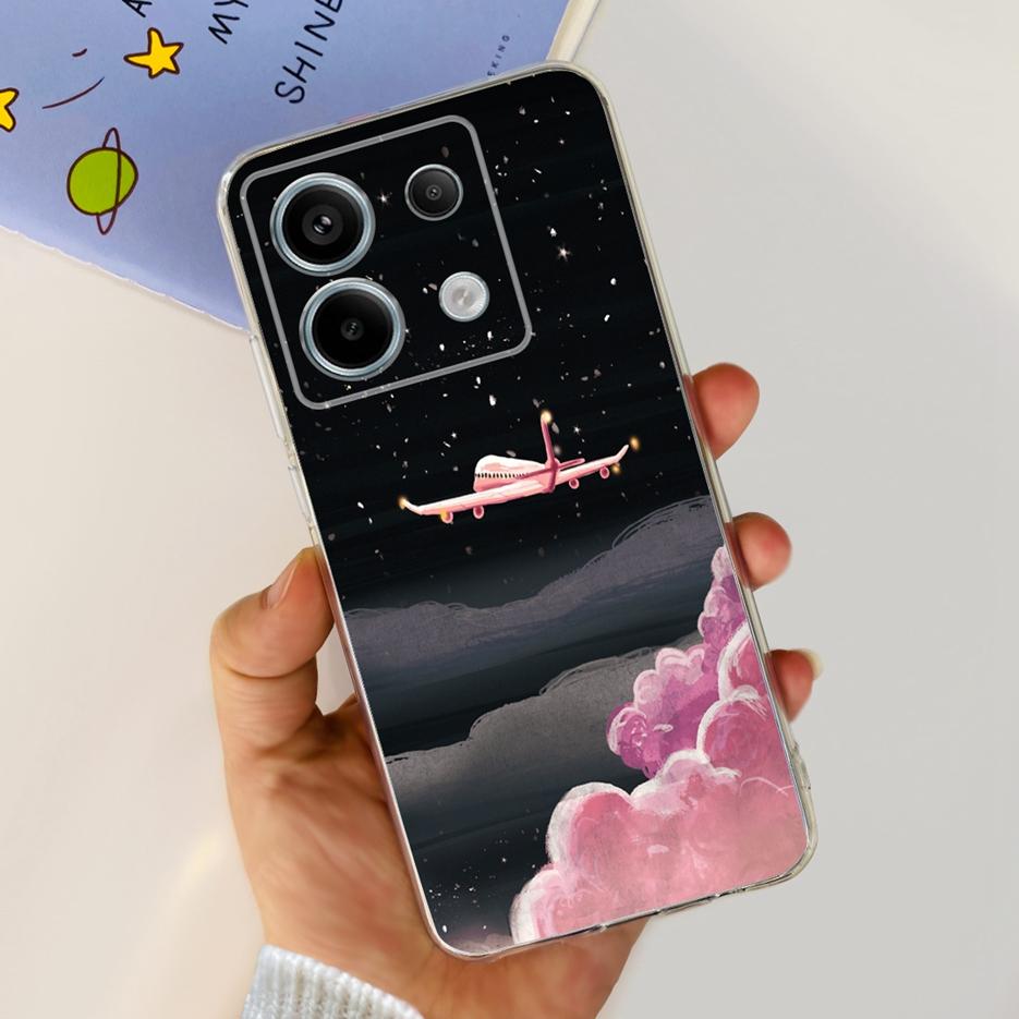 For Xiaomi Poco X6 Pro 5G Case Cute Cat Butterfly Painted Cover Soft Silicone Phone Case For Xiaomi Poco X6 Pro PocoX6 5G Fundas