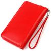 Bright Clutch for Women Made of Genuine Leather CANPELLINI 21921 Red