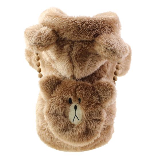 Одежда для домашних животных, привлекательное износостойкое флисовое теплое пальто с капюшоном для щенков, товары для домашних животных