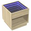Table de chevet - Maison Exclusive - LED infini - Chêne sonoma - 50x50x50 cm